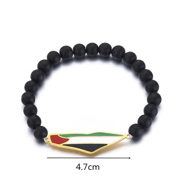 Palestine flag beaded bracelet platinum size chart